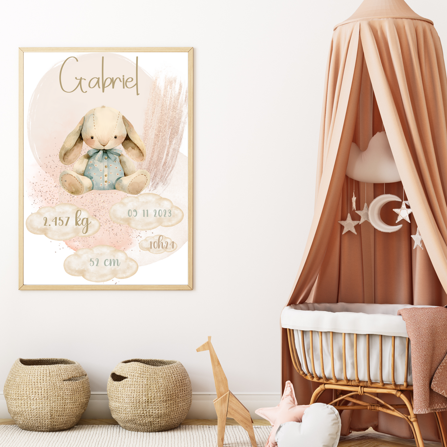 Affiche de naissance Safari